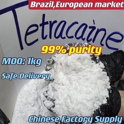 Σκόνη υδροχλωριδίου πρακτόρων 99% Tetracaine αναισθητικού CAS 136-47-0 τοπική